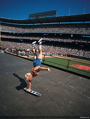 Russ Howell - Anaheim Stadium Beach Boys Concert - One-Hand Handstand - July 1976.jpg